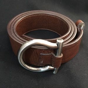 Men’s authentic Ferragamo brown leather belt